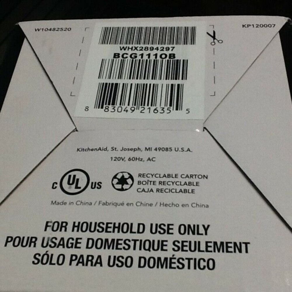 new KitchenAid Coffee Grinder in Stainless Steel on Onyx Black - Model BCG111OB - Picture 7 of 11